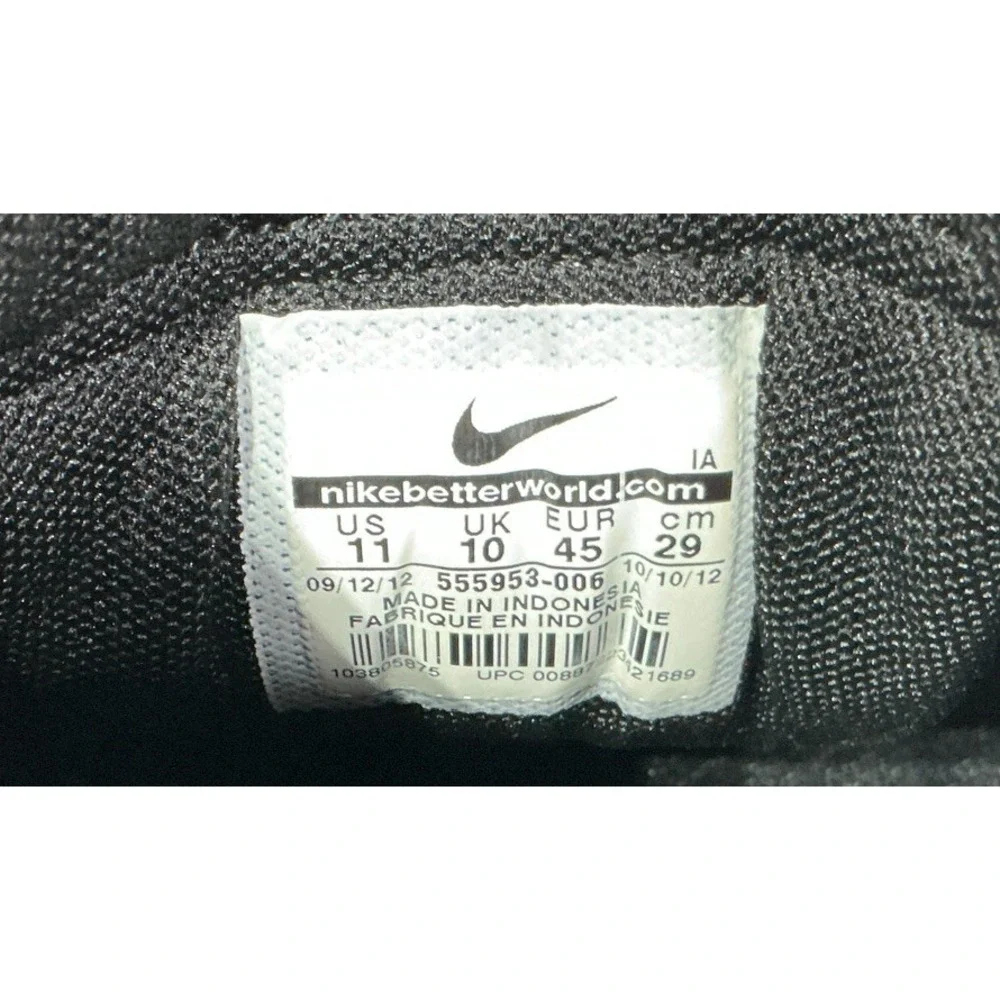 Nike Cheyenne No Sew Sneakers 2012 Black Pink Sole 555953-006 RARE Men's Size 11